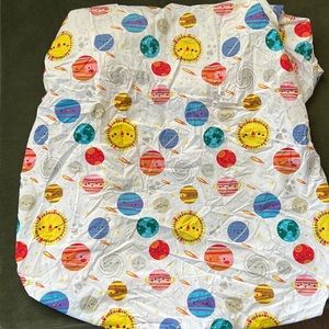 Land of mod organic crib sheet outer space